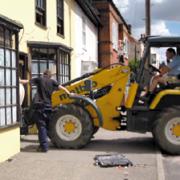Authentic pizza - a tractor was needed to bring the oven through the doors of the restaurant in Manningtree.