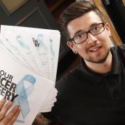 Huge support – Toby Freeman from the Robin Cancer Trust with the 700 signatures