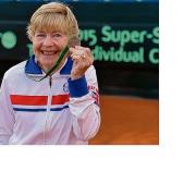International glory - Lexden Hill Tennis Club member Joan Hassell with her bronze singles medal. Picture: WWW.ITFTENNIS.COM