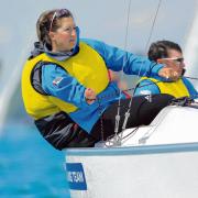 International challenge - Hannah Stodel, along with team-mates John Robertson and Steve Thomas, finished fourth for Great Britain at the Sailing World Cup in Miami.