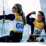 In control - Saskia Clark (left) and Hannah Mills battle it out in Rio. Picture: Sailing Energy/World Sailing Free Editorial Rights