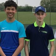 Ace result - Wivenhoe Tennis Club men's B team duo Jasper van der Wolf-Ong (left) and Sam Dewey who both won all three matches against Spring Lane