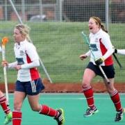 Great Scott - Colchester's Helen Scott (right) celebrates after scoring against St Ives Picture: ROBYN WILDE