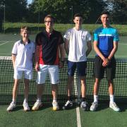 Ace quartet - Wivenhoe Tennis Club's Aegon League under-18 team, left to right: Miles Black, Salvatore Quadrone, Sam Dewey, Jasper van der Wolf-Ong