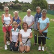 Ace effort - Wivenhoe Tennis Club's Ladies A team celebrating their promotion to Colchester and District Summer League division one