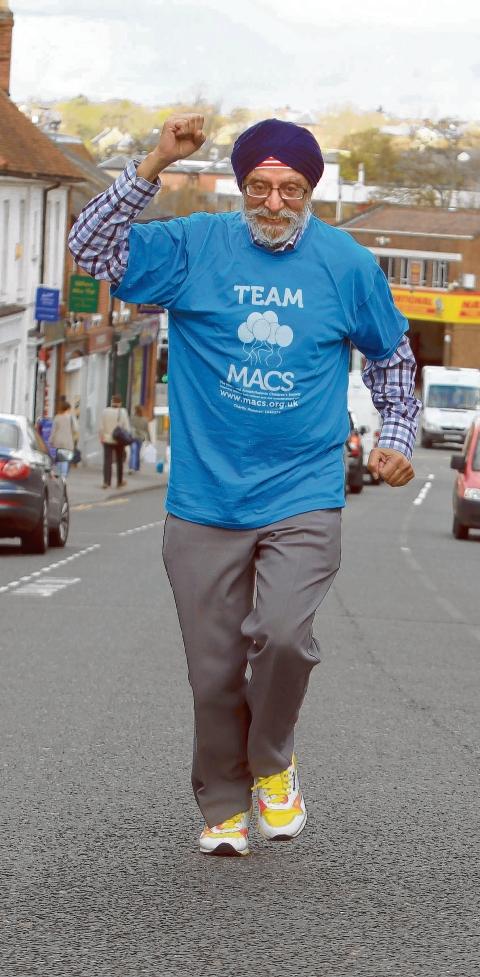 Malkiat Singh, 65, of Blackberry Road, Stanway, is running for the Micro & Anophtalmic Children's Society. Sponsor him by searching for his name at virginmoneygiving.com