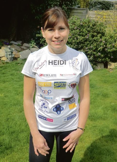 Heidi Caley, of Albany Gardens, Clacton, is running for the Brain & Spine Foundation. Sponsor her at justgiving.com/heidi-caley