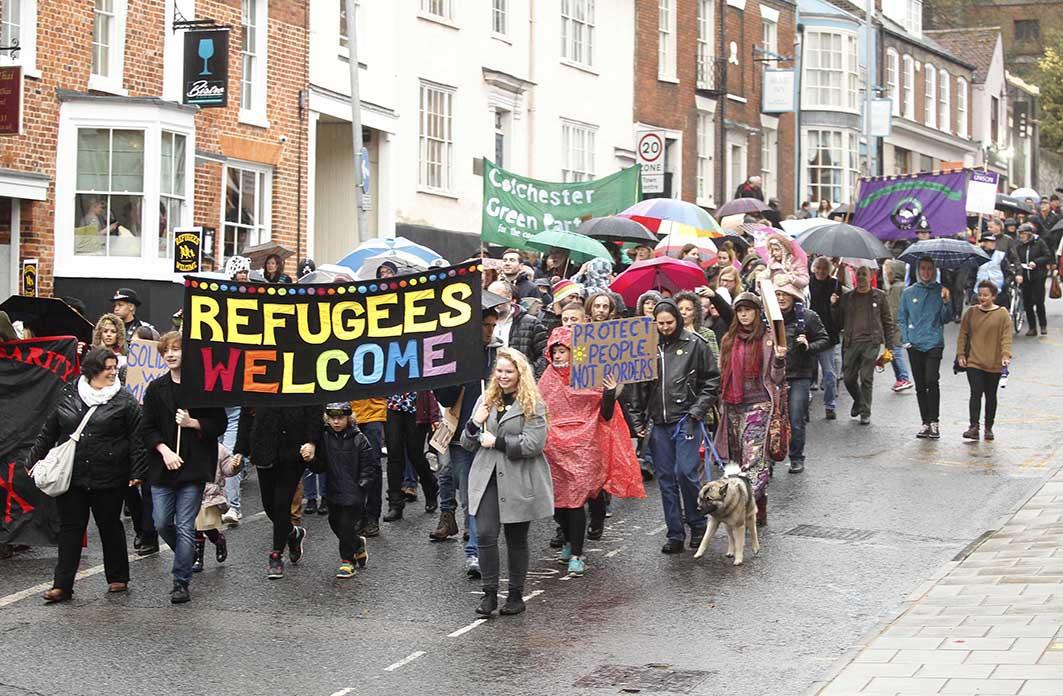 Welcome Refugee March Colchester