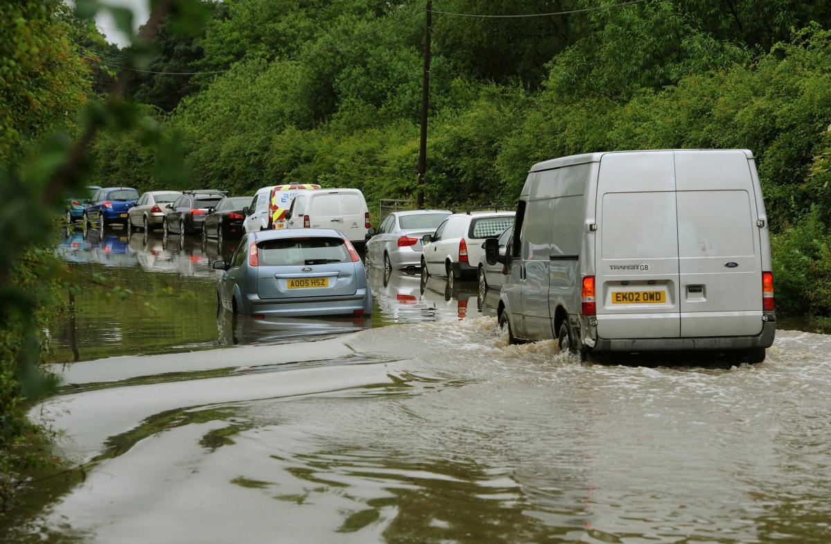 Torrential rain causes flooding across Colchester on June 23