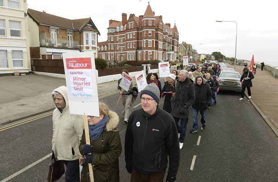 Minor Injuries Unit closures Protests at Harwich and Clacton