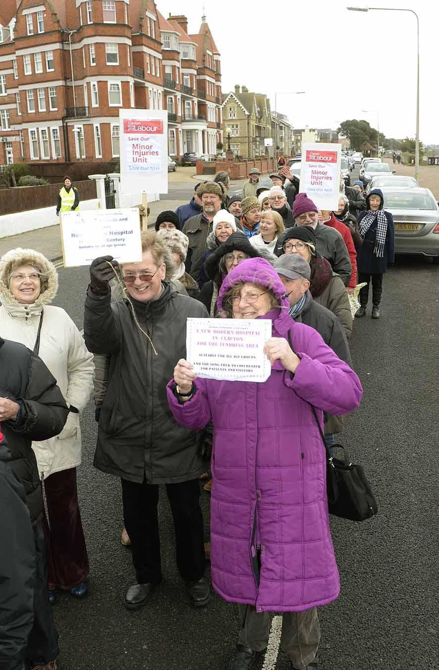Minor Injuries Unit closures Protests at Harwich and Clacton
