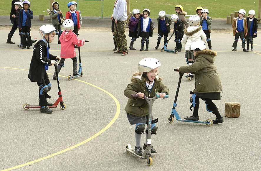 Brinkley School play pod and skate