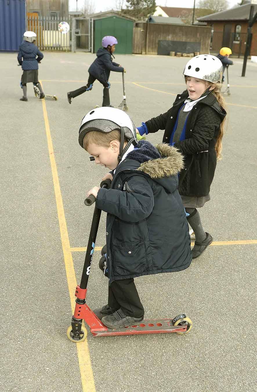 Brinkley School play pod and skate