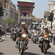 Amazing - some of the bikers cruising down Colchester's High Street