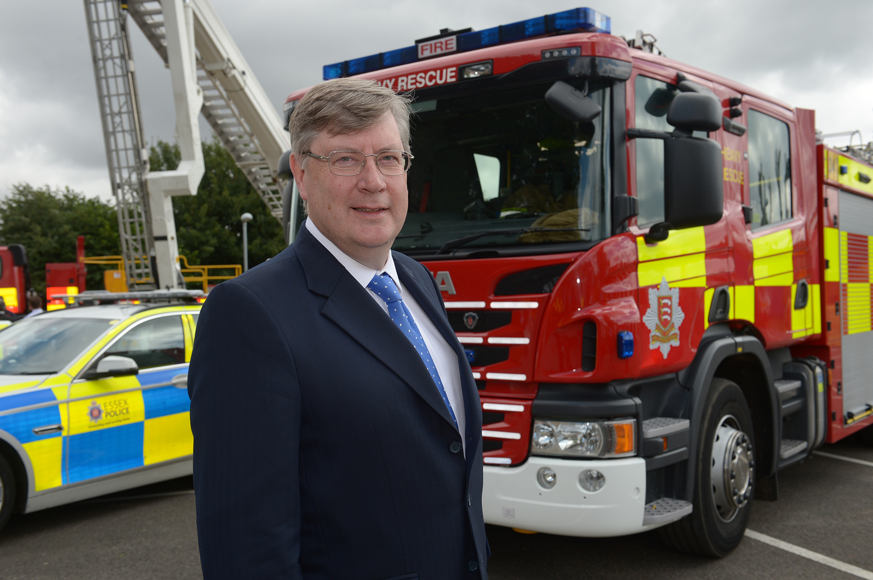 Police and Crime Commissioner Roger Hirst named the first police and fire joint commissioner.Fire HQ, Kelvedon Park HQ.Police and Crime Commissioner Roger Hirst named the first police and fire joint commissioner by MP Nick Hurd from the Home Office...