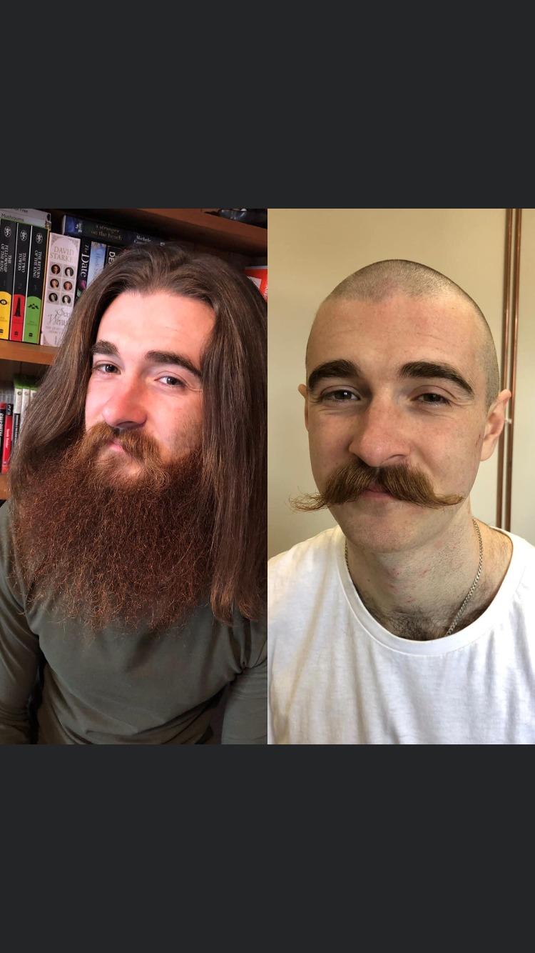 Plumber braves the shave and loses years of hair growth in support of NHS  staff | Gazette