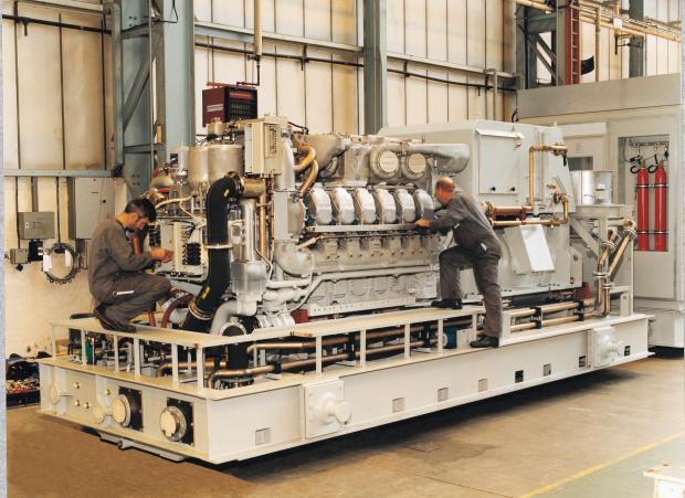 Construction - a Dutch Royal Navy engine being made at the former Paxman factory