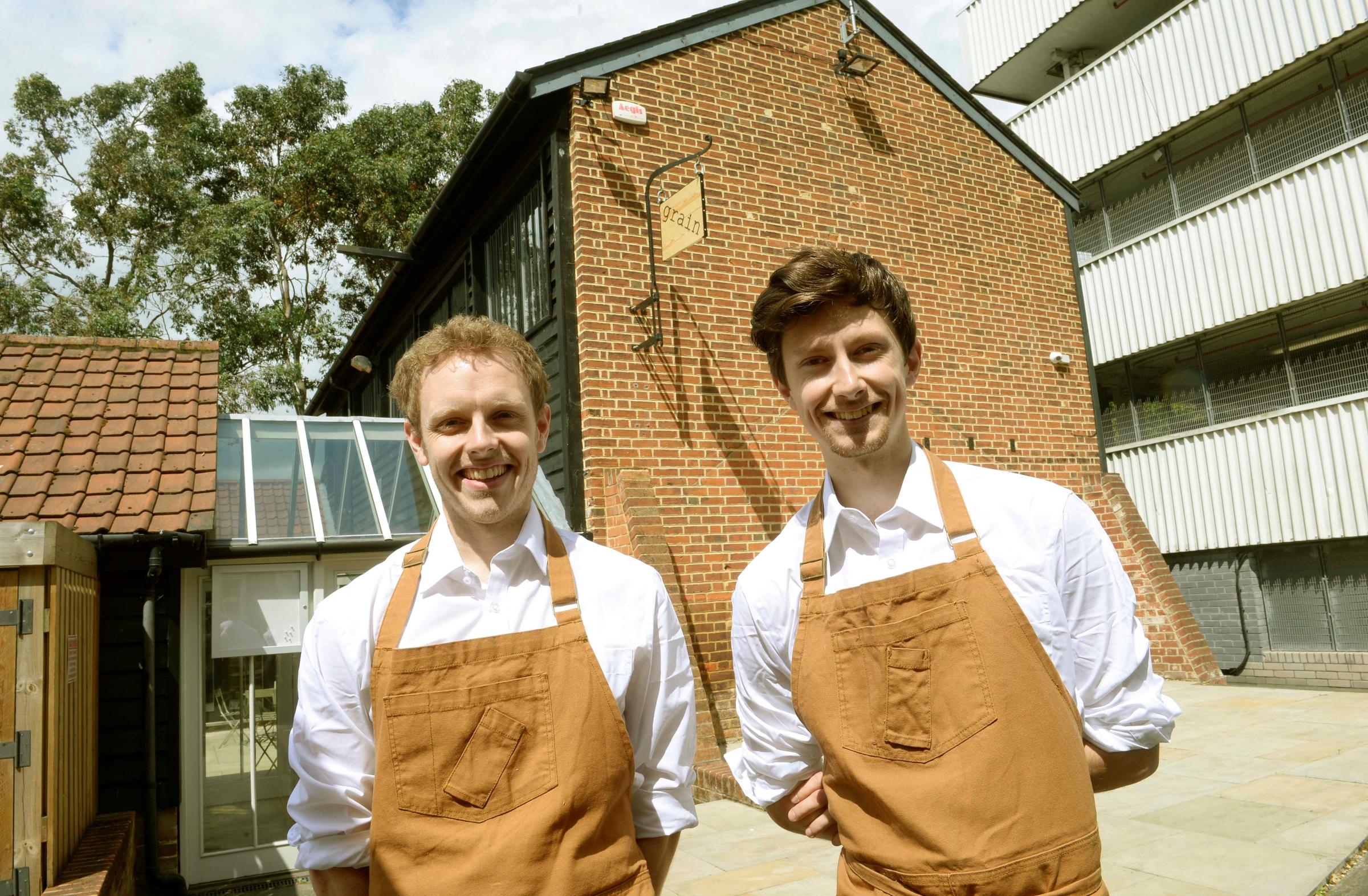 New, Grain, Restaurant in North Hill Colchester...(from left) Paul Wendholt, Jordan Didwell joint owners.