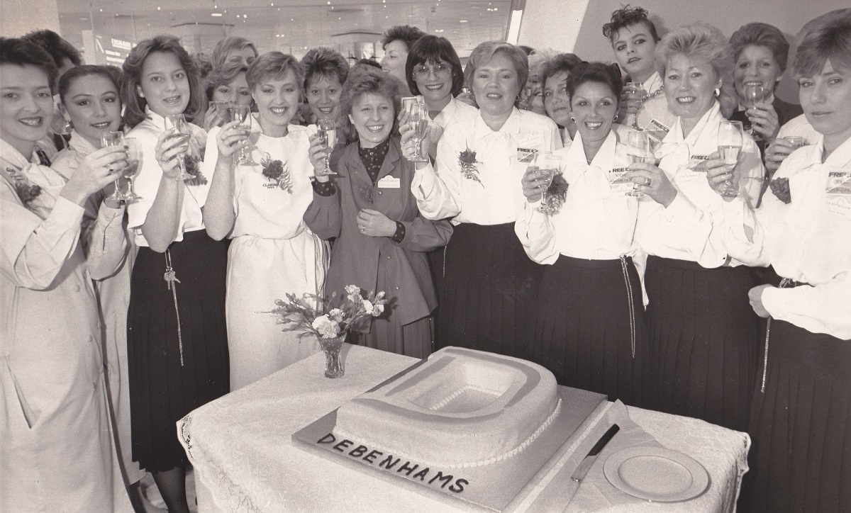 Milestone moment - the first staff picture, taken shortly after the store opened in October 1987