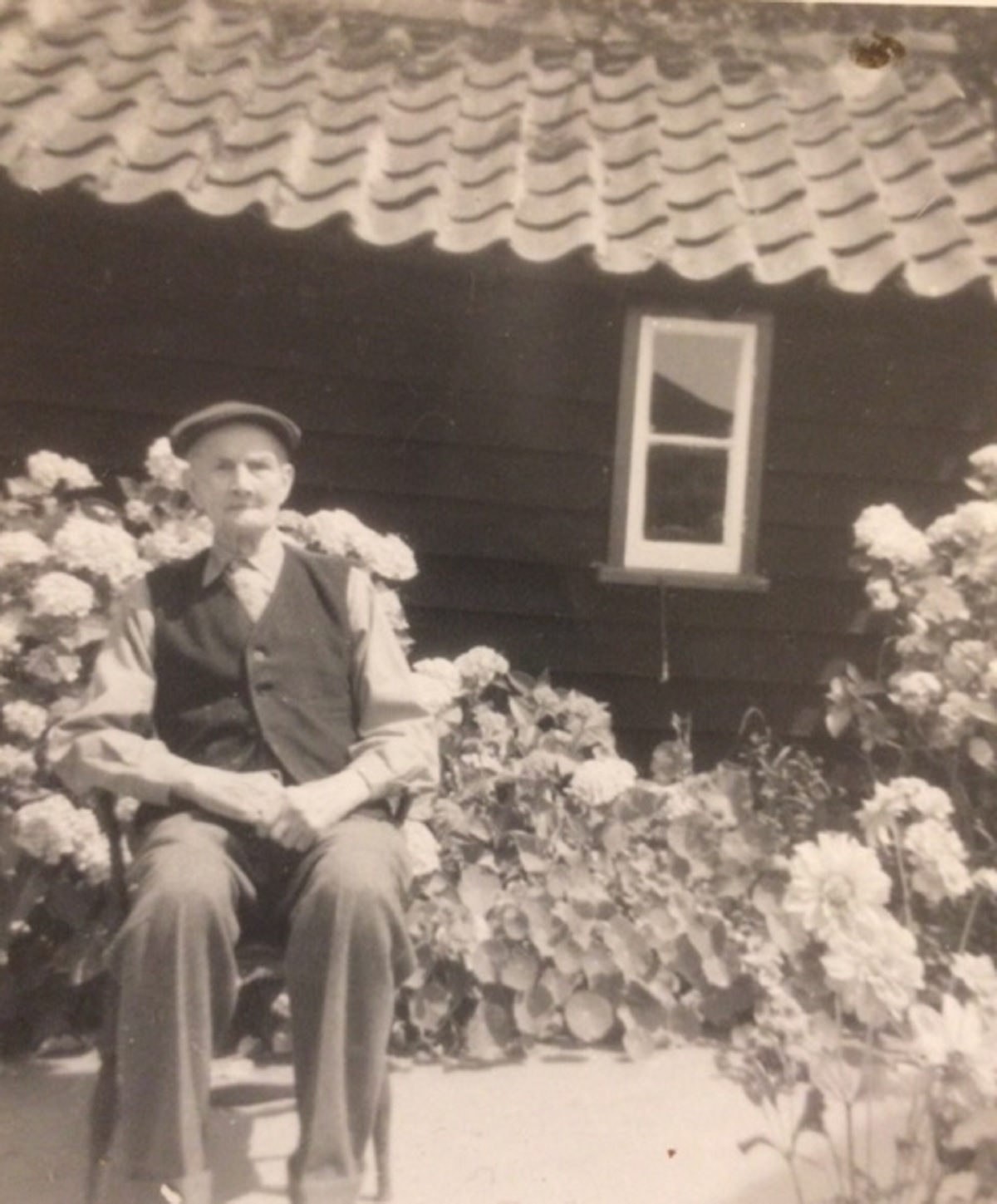 Snapshot into the past - Alfred Button, taken at Rose Cottage in the late 1960s when he was in his 90s