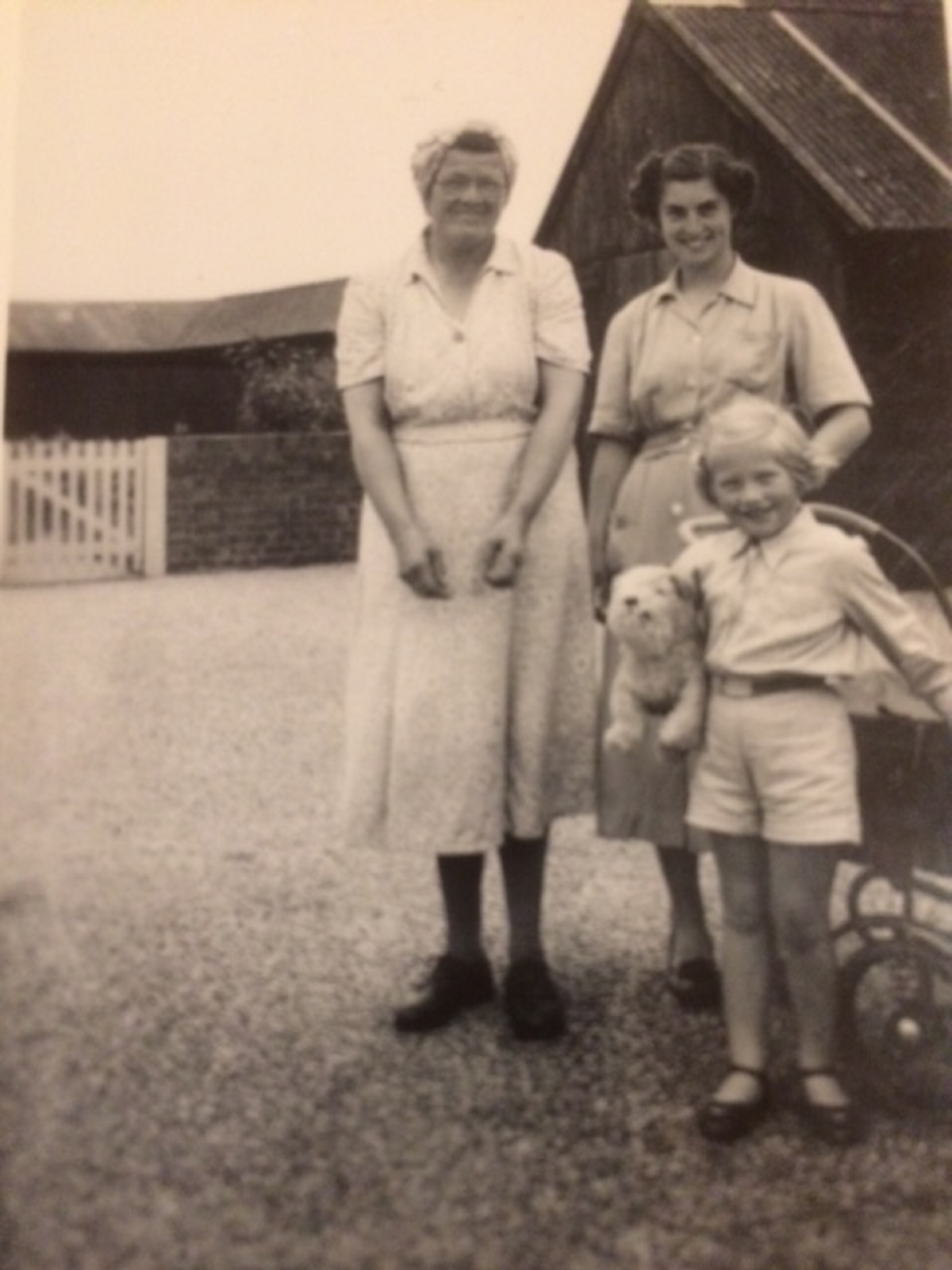 Workforce - on the left is Nell Turner, taken in the late 1950s or early 1960s, when she was working at Mulleys Farm, in Little Bromley