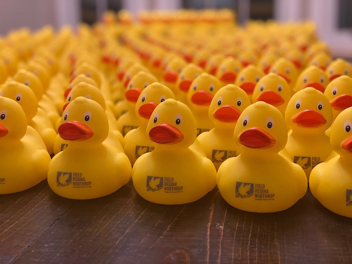 Quackers - some of the ducks being used for the event on Earth Day weekend. Note their special branding