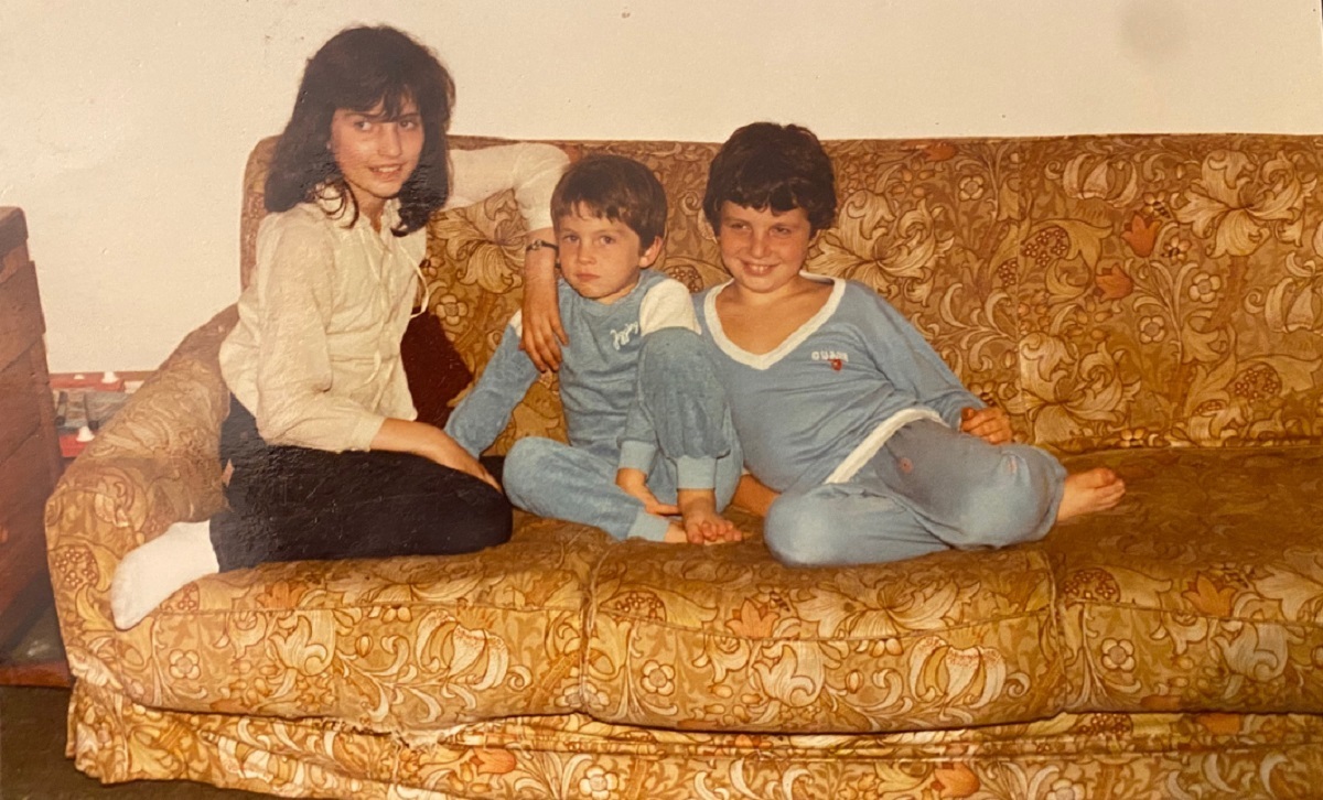 Family time - Francesco with brother Carlo and sister Lisa