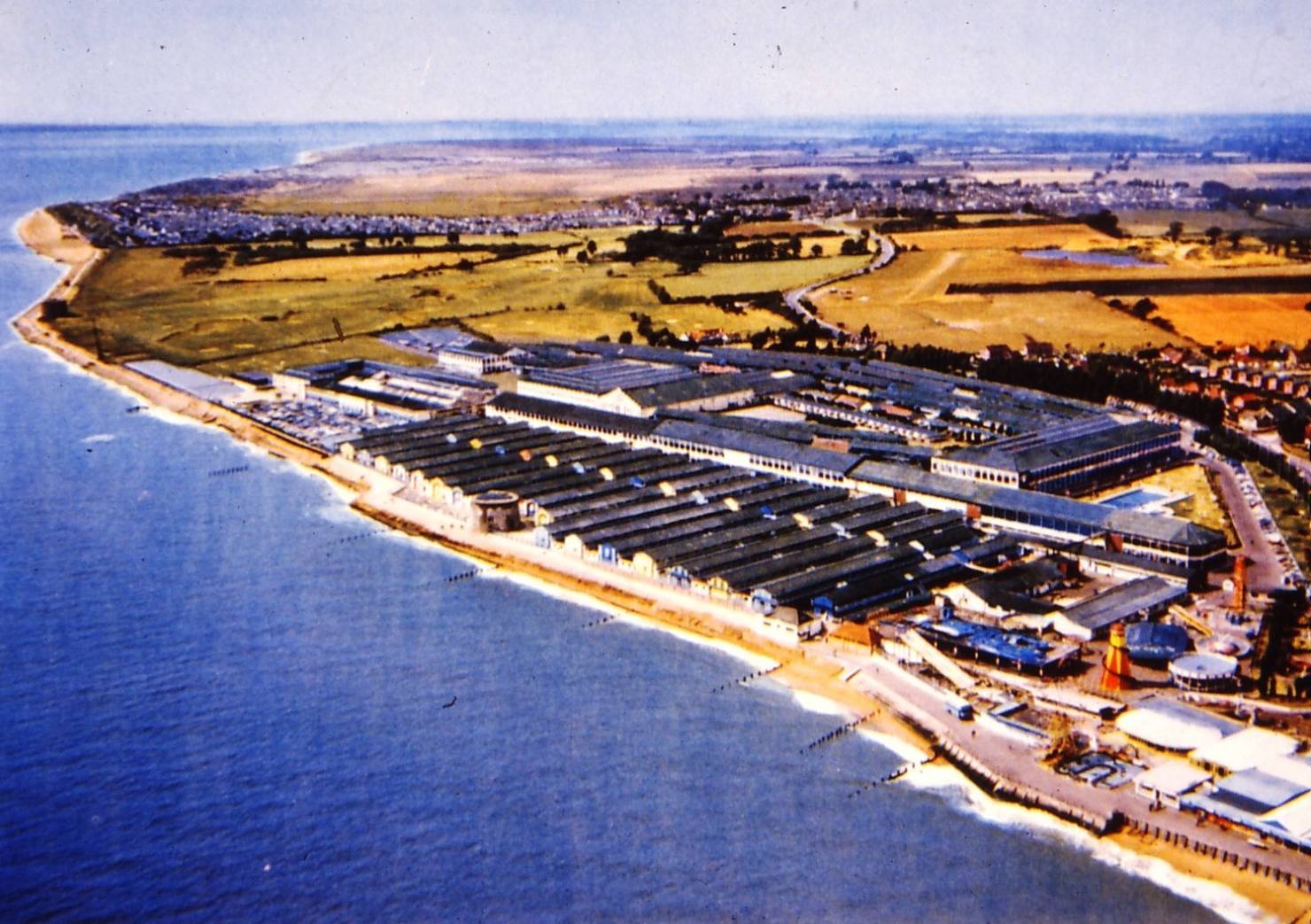 Eye in the sky - the Clacton coastline, featuring the former Butlins camp