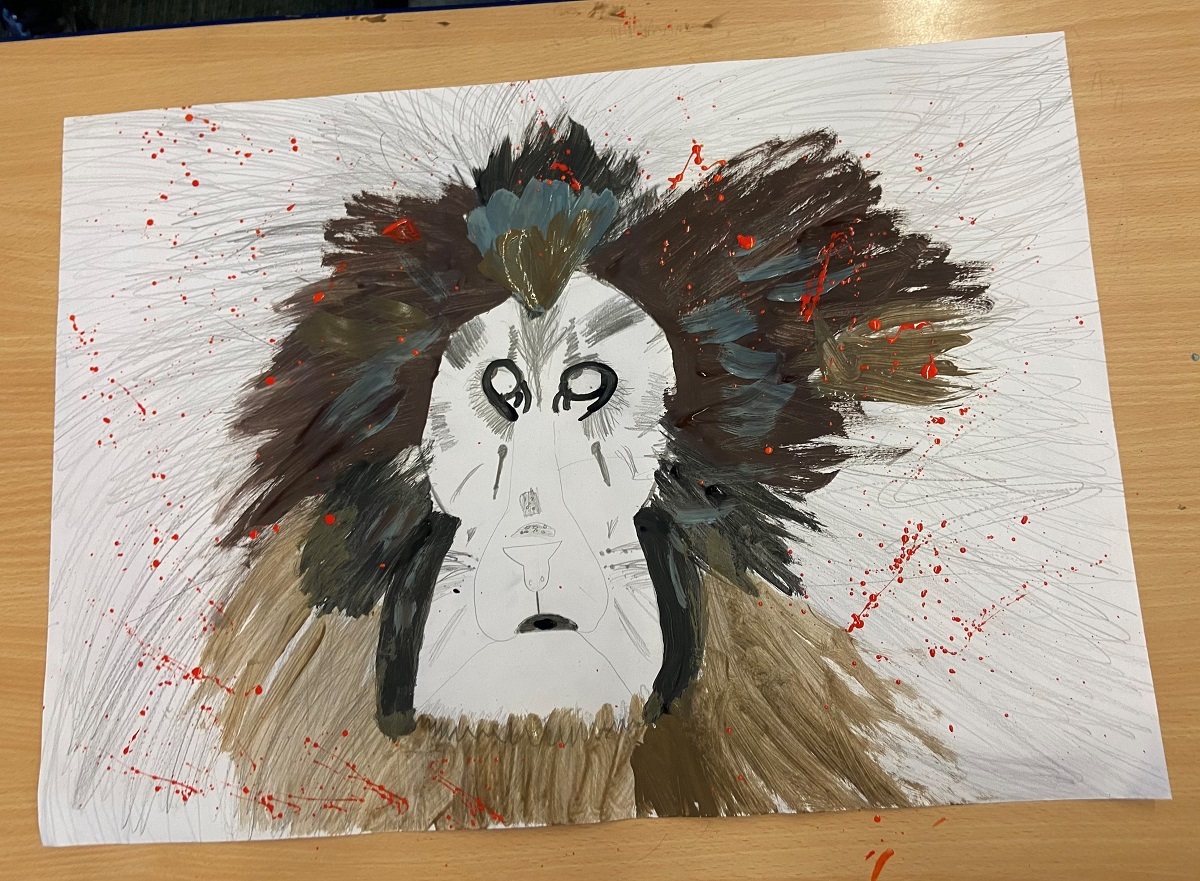 Mane attraction - look at this excellent lion picture, painted by ten-year-old Bella Parry