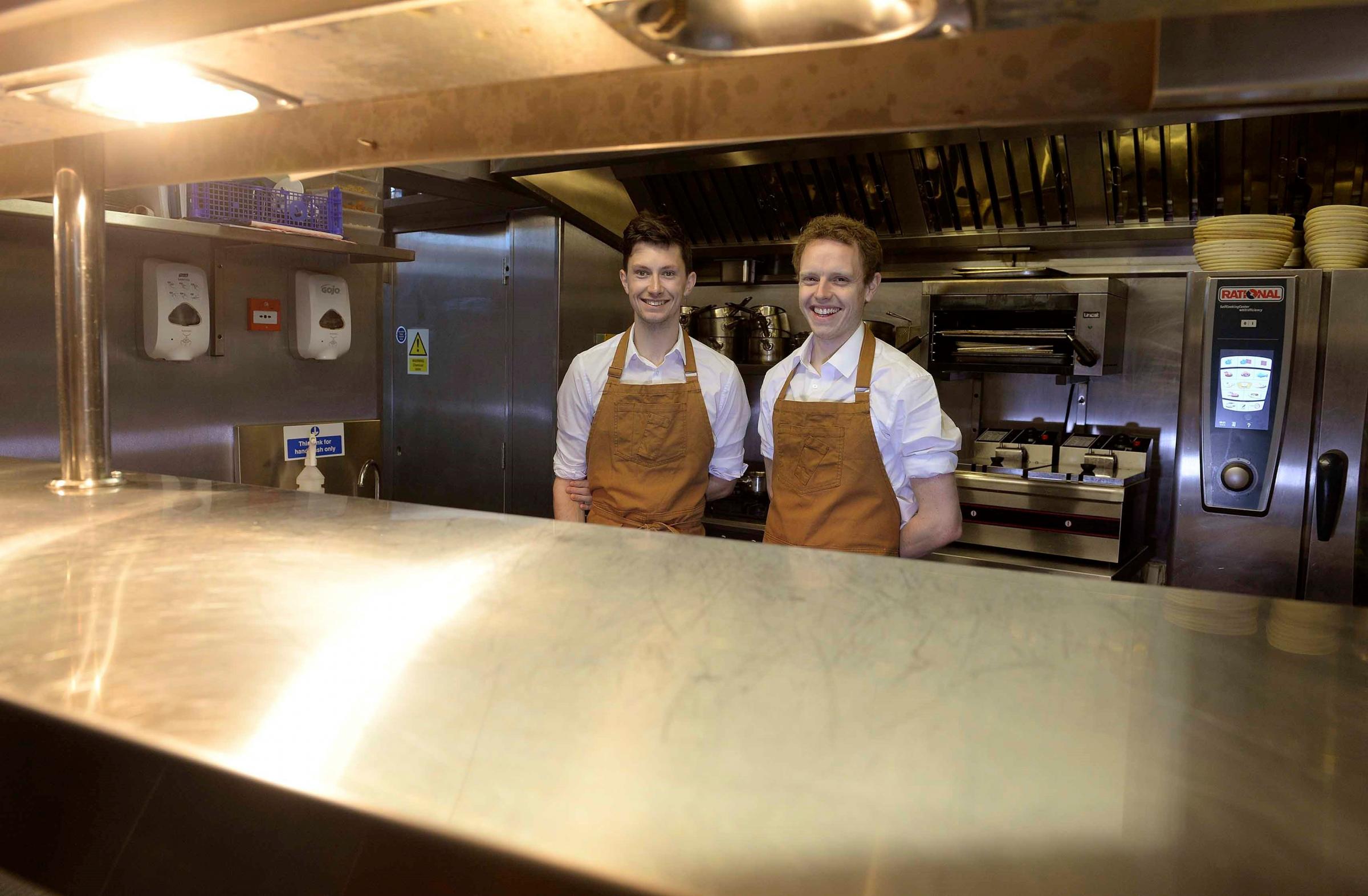 Grain, North Hill, Colchester...Jordan Sidwell and Paul Wendholt in the kitchen.