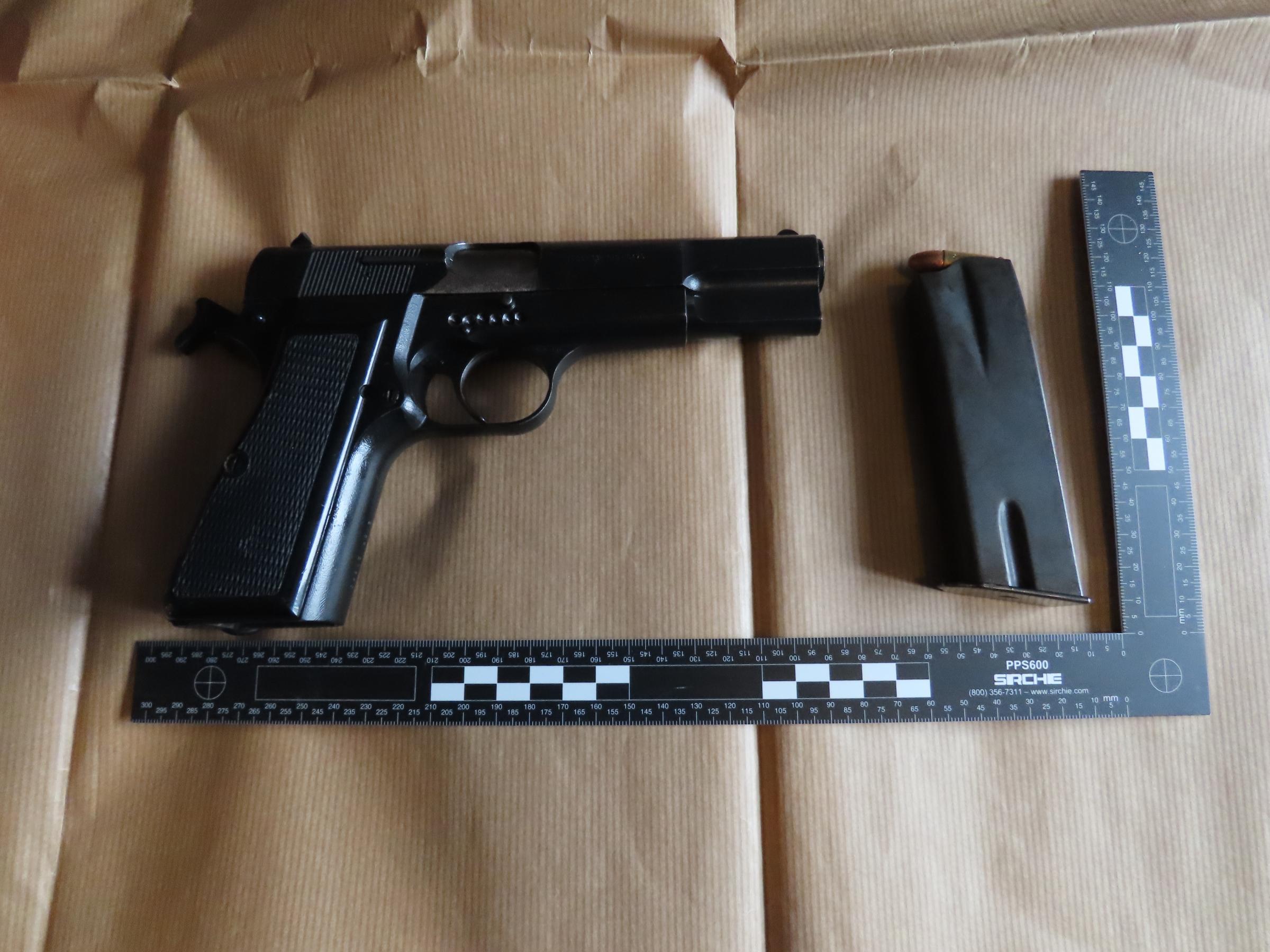 Seized - police released this picture of one of the guns 