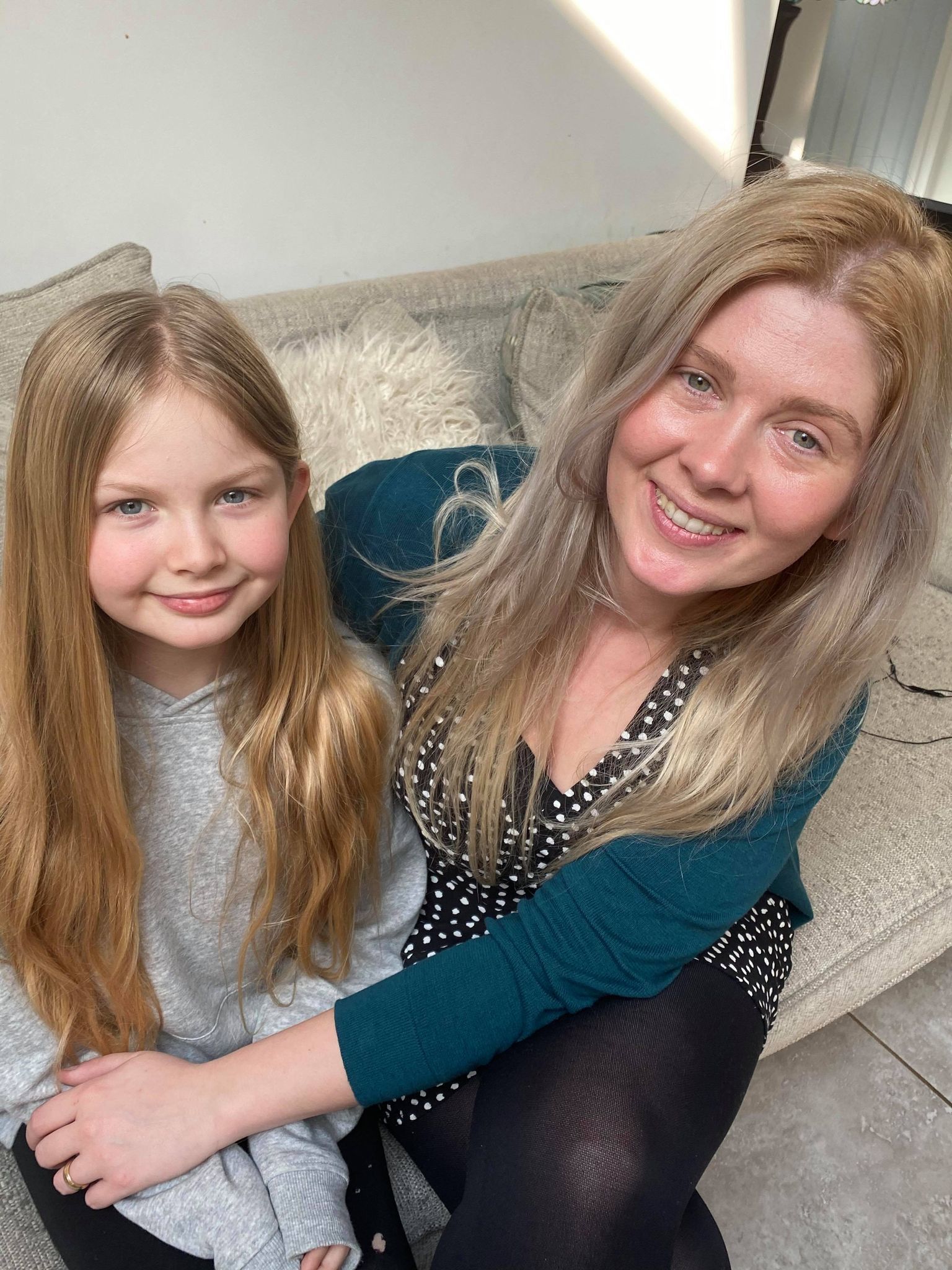 LONG COMMUTE: Amelie Roughley, ten, with mum Misha. Amelie is facing travelling from Bradwell to Brightlingsea for school