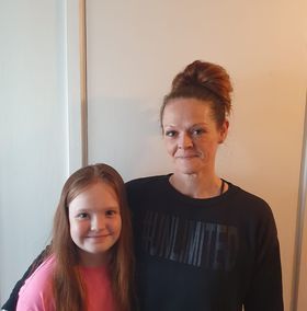 Victoria Nottage (right) with her daughter Ruby
