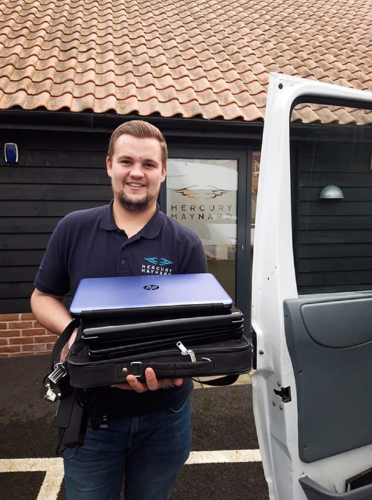 Online support - XXX, from Ardleigh-based Mercury Maynard. The Anti-Loo Roll Brigade joined forces with the company to help provide more than 100 laptops for home schooling