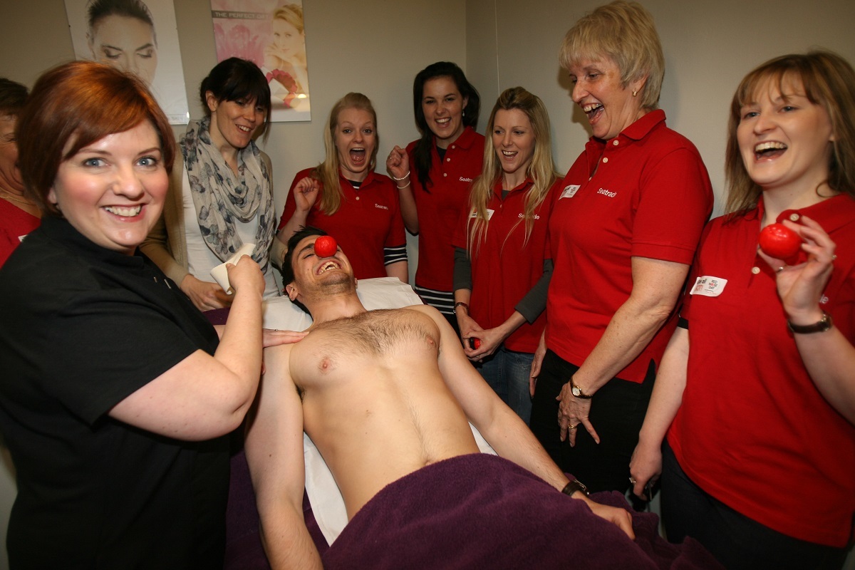 Random wax of kindness - James Sheffield, an accountant at Seatrade Communications, in Colchester, had his chest waxed at Studio 33, in North Station Road, in 2011