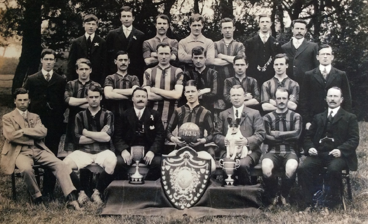 Blast from the past - Nick Hazells grandad is fourth from the left in the back row, wearing the goalkeeper jersey. He is pictured with his team-mates from The Tics