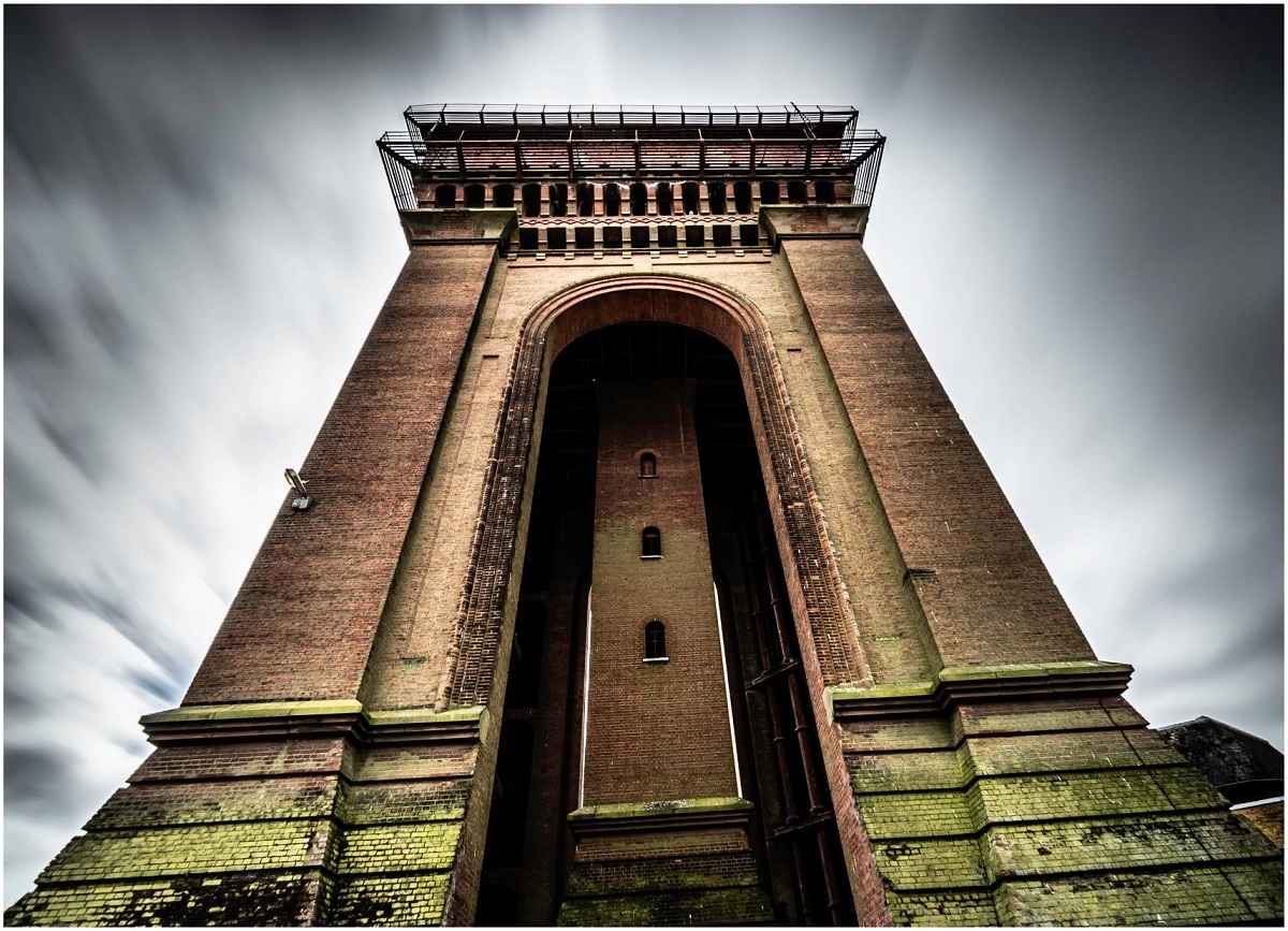 Water picture - Richie Cunningham took this imposing photo looking up at the Jumbo water tower, at Balkerne Gate