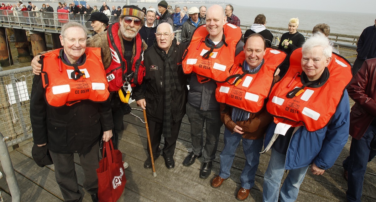 Walton Pier and Lifeboat Station celebrate radio Caroline day with old DJs, Paul Barber from only Fools and Horses 28/3/2014