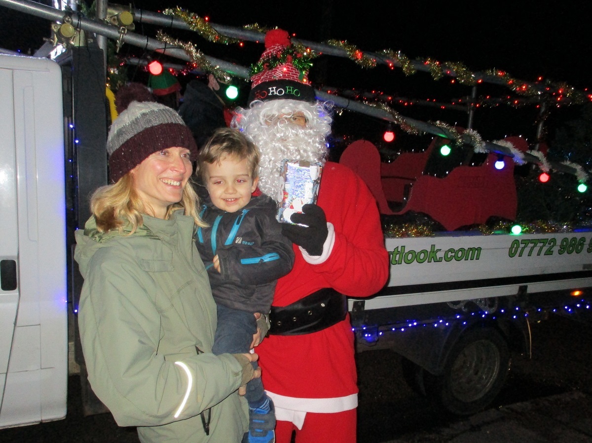 Season of goodwill - Abigail and Bertie Elden receive a visit from Father Christmas