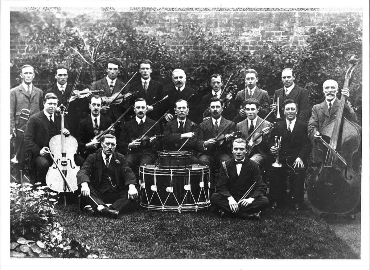 Beating the drum - wed love to know more about this orchestra. Can you spot a grandparent or relative in the picture?