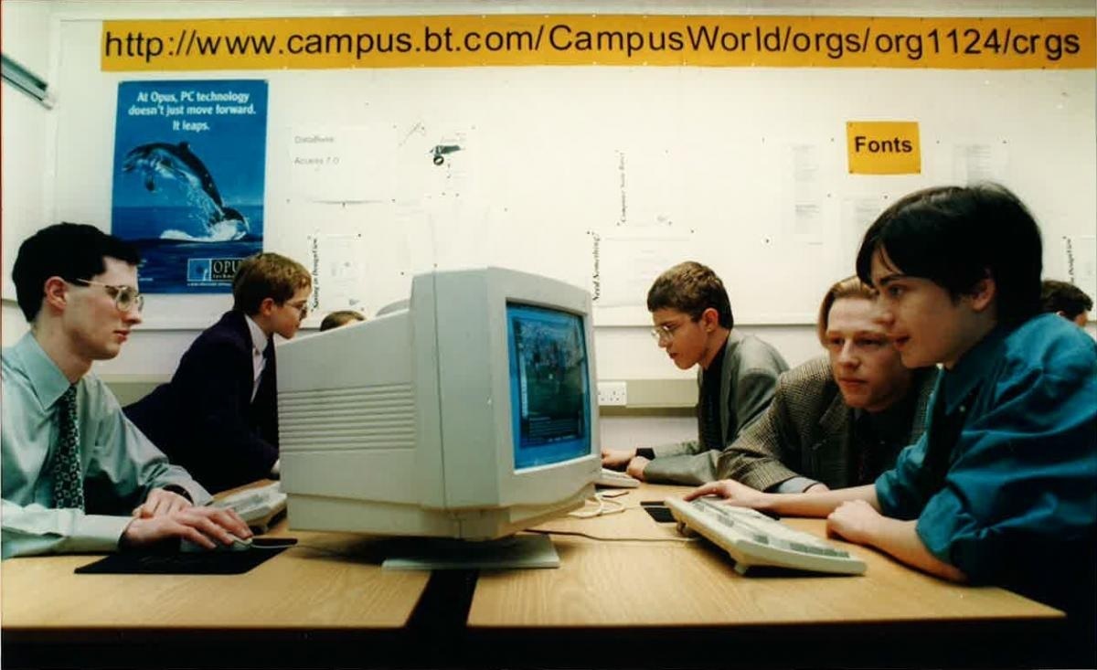 Stars of the small screen - these students use the internet in April 1997