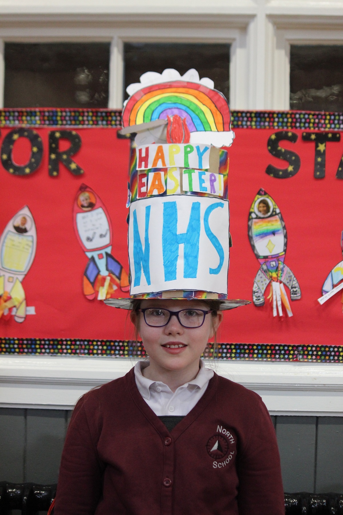 Amber Szabos easter bonnet ( her mum works for the NHS).