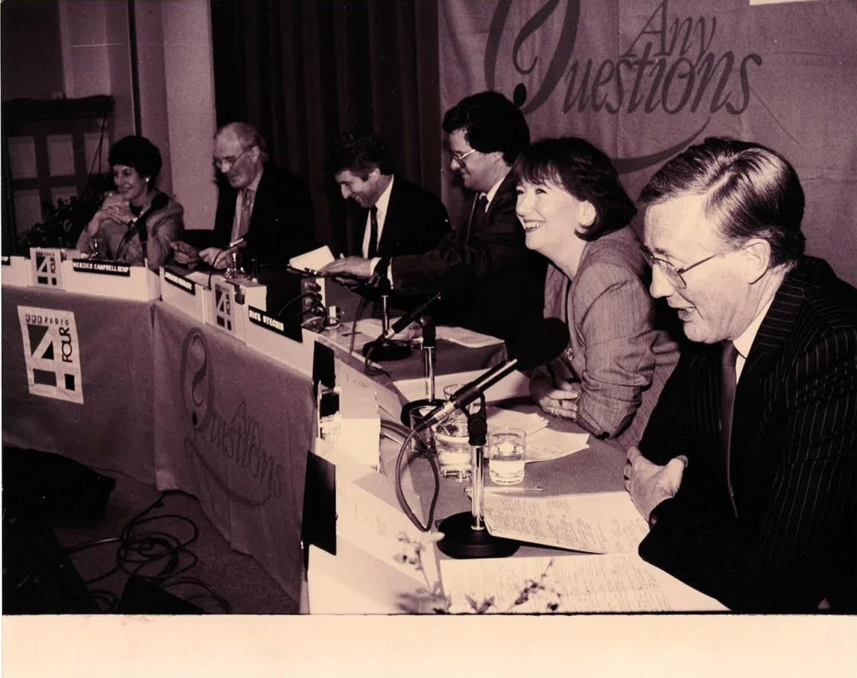 On the spot - an Any Questions panel at the Grammar School in October 1993