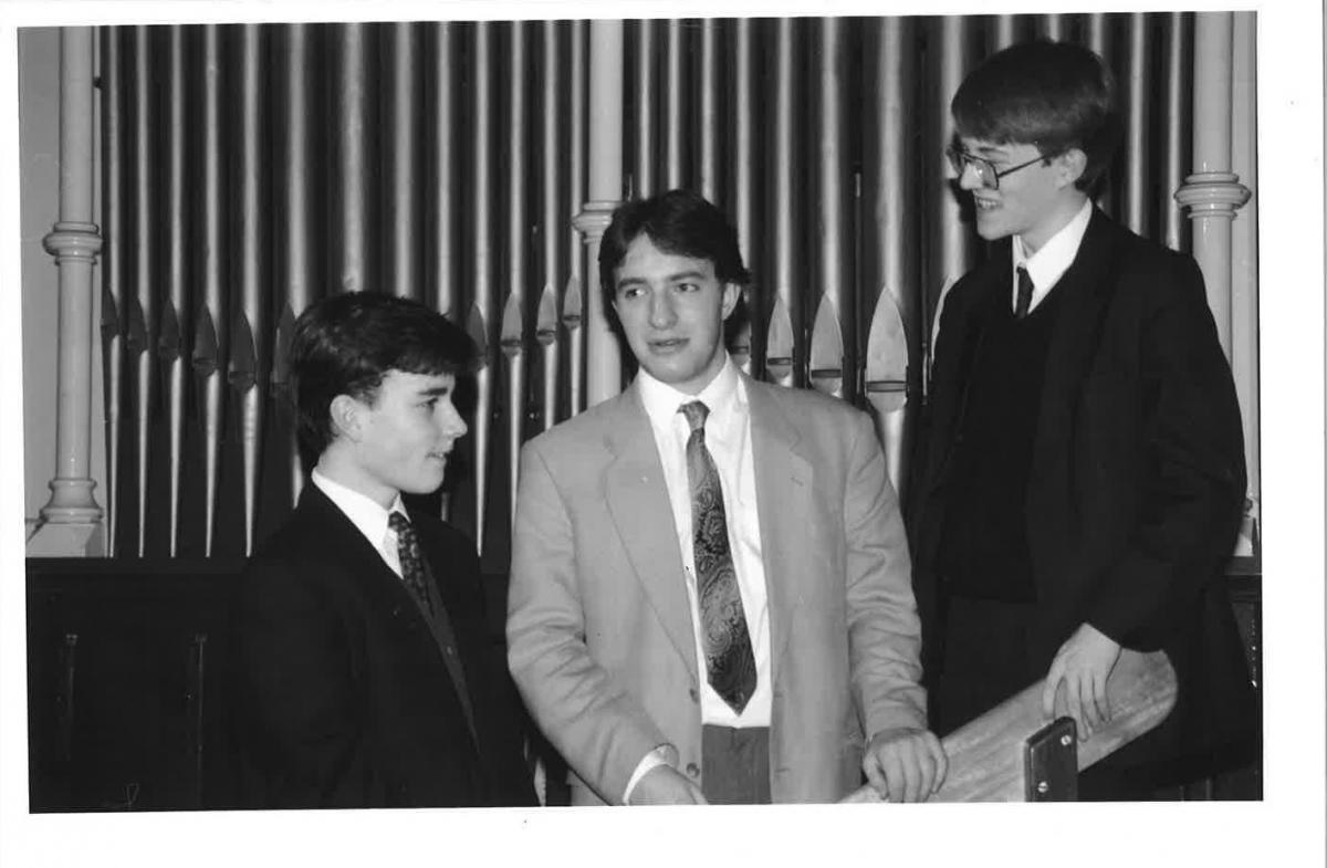 Band the rules - music students Adrian Chandler, Richard Crane and Andrew Quartermain in January 1993