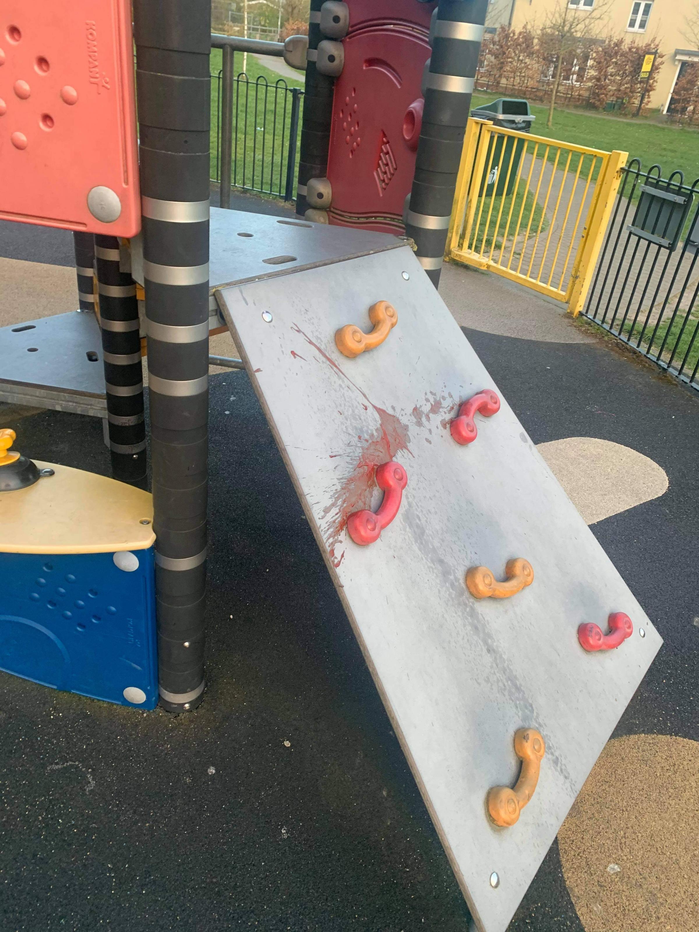 Vandals trash kids playpark on Solus Estate in Colchester