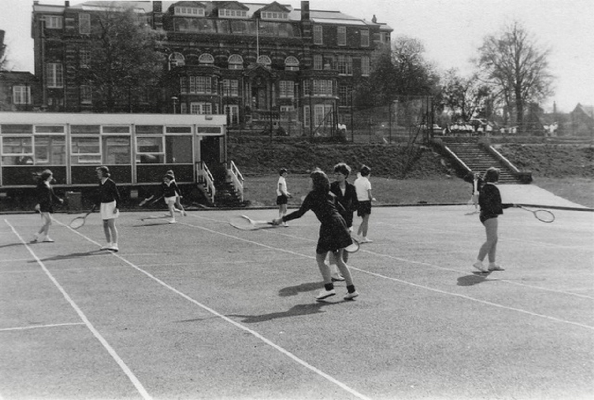Anyone for tennis? - teachers and students at the Sixth Form College today might be interested to see just how much has changed at the North Hill site since this photo was taken in the late 1970s