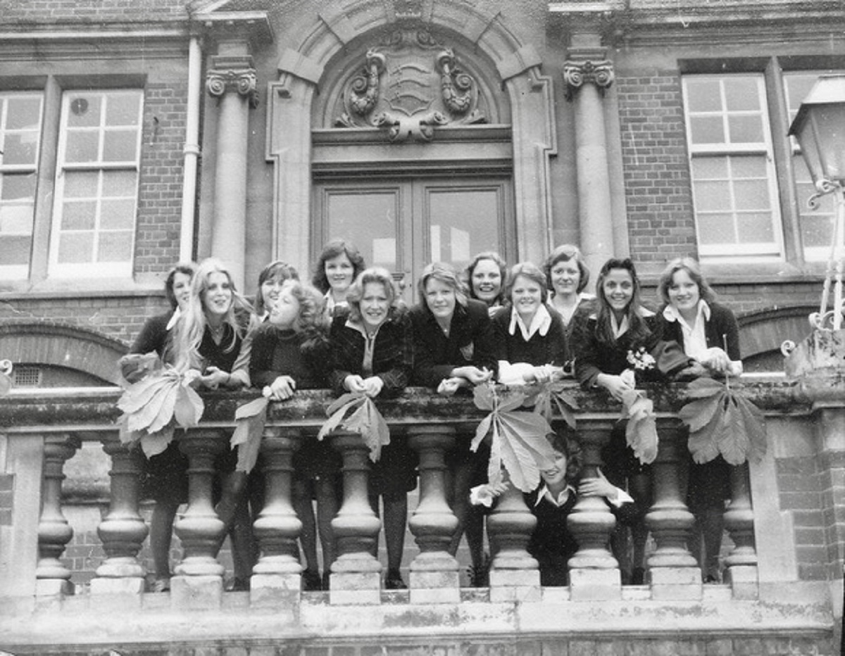Girl power - teacher Mrs Hales fifth year students, pictured in the 1970s. Mrs Hales taught RE and her girls called themselves ‘Hales Angels’