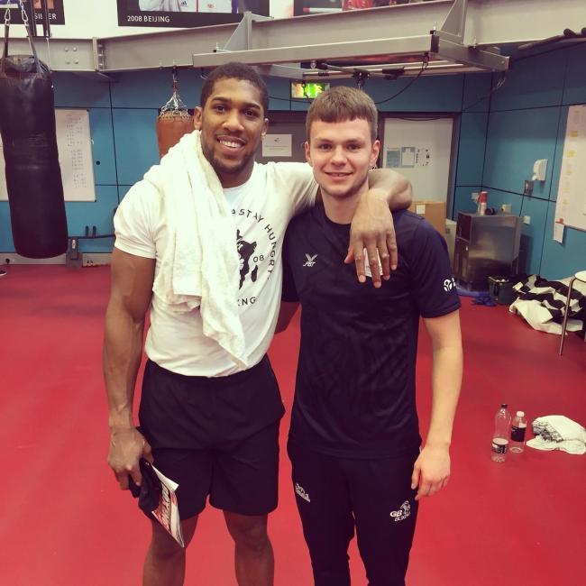 Boxer - Lewis Richardson with champion Anthony Joshuacompetes for Great Britain  