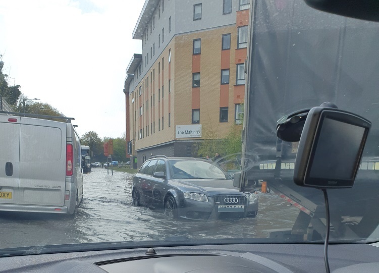 Flooded - Haven Road in Colchester floods almost every time there is a high tide in the River Colne. Picture: Lisa Hewitt
