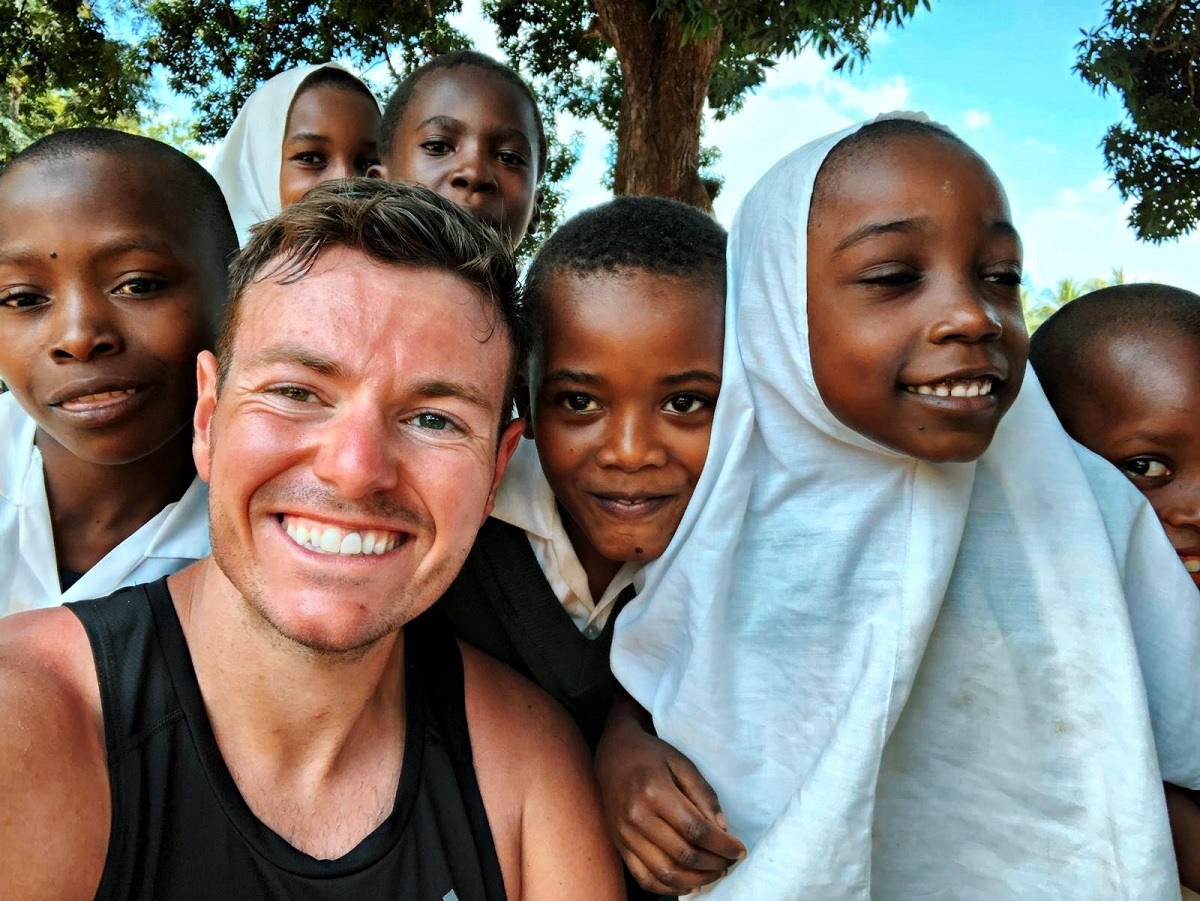 Worthy cause - Deacon with youngsters on one of his trips to Africa